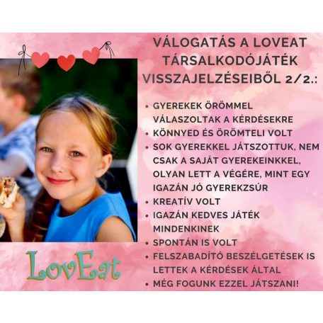 LOVEAT TÁRSALKODÓJÁTÉK -CSALÁDOK RÉSZÉRE 17 DB PAPÍRPARTEDLIVEL